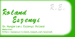 roland eszenyi business card